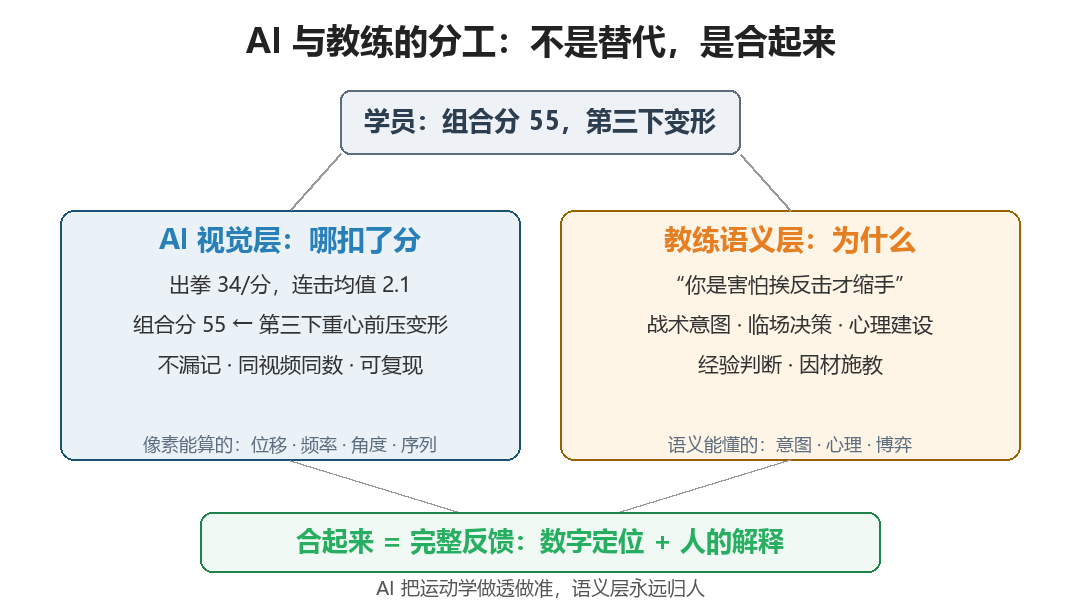 AI 与教练的分工:不是替代,是合起来